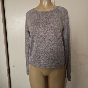 Moral Fiber Gray Long Sleeve Blouse